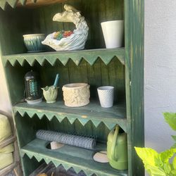 Solid wood garden patio potting shelf plants Custom-made