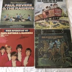 Paul Revere & The Raiders: Lot Of 4 Vinyl LP’s, See Photos For Titles