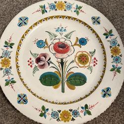 Wood Hand Painted Decorative Plate/Wall Art