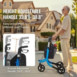 Folding Rolling Seat with Brakes & Storage – Brand New
