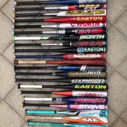 Softball Bats Sizes Are Shown In The Pictures $30 Each Have More Softball And Baseball Equipment 