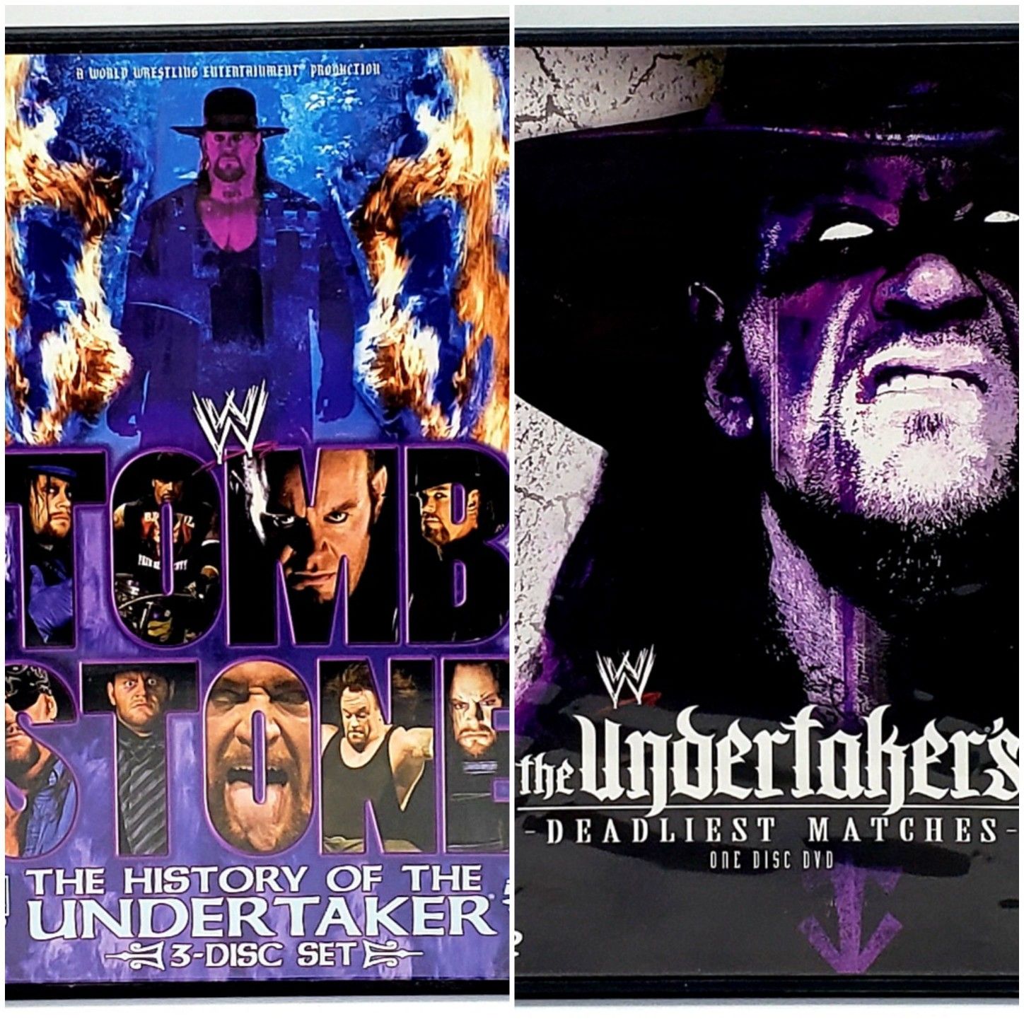 WWE Tombstone History of Undertaker (3 Disc) + Undertakers Deadliest DVD Lot