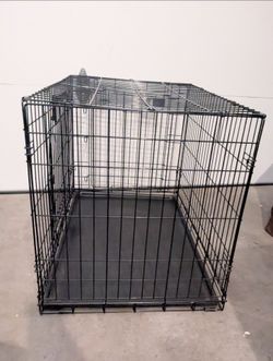 36" Folding Double-Door Metal Dog Crate