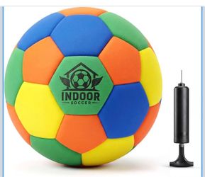 Silent Indoor Soccer Ball, Soft Foam Indoor Soccer Ball for House Practice, Quiet Low Noise Soccer Ball for Dribbling, Passing & Footwork Training, In