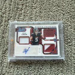 Drake London RPA /49 tri color patch + football patch 