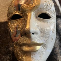 Venetian hand made and decorated paper mache mask