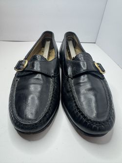 Cole Haan Black Leather Monk Strap Loafers Men's Size 9.5D