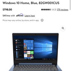 Lenovo 14" Laptop, AMD Athlon Silver (with charger)