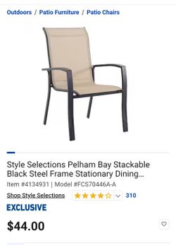 NEW - Outdoor Dining Patio Chairs - Excellent condition