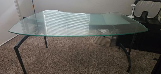 Glass desk
