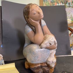 Lladro Shepherdess 2005 Very Large 18” By 10”