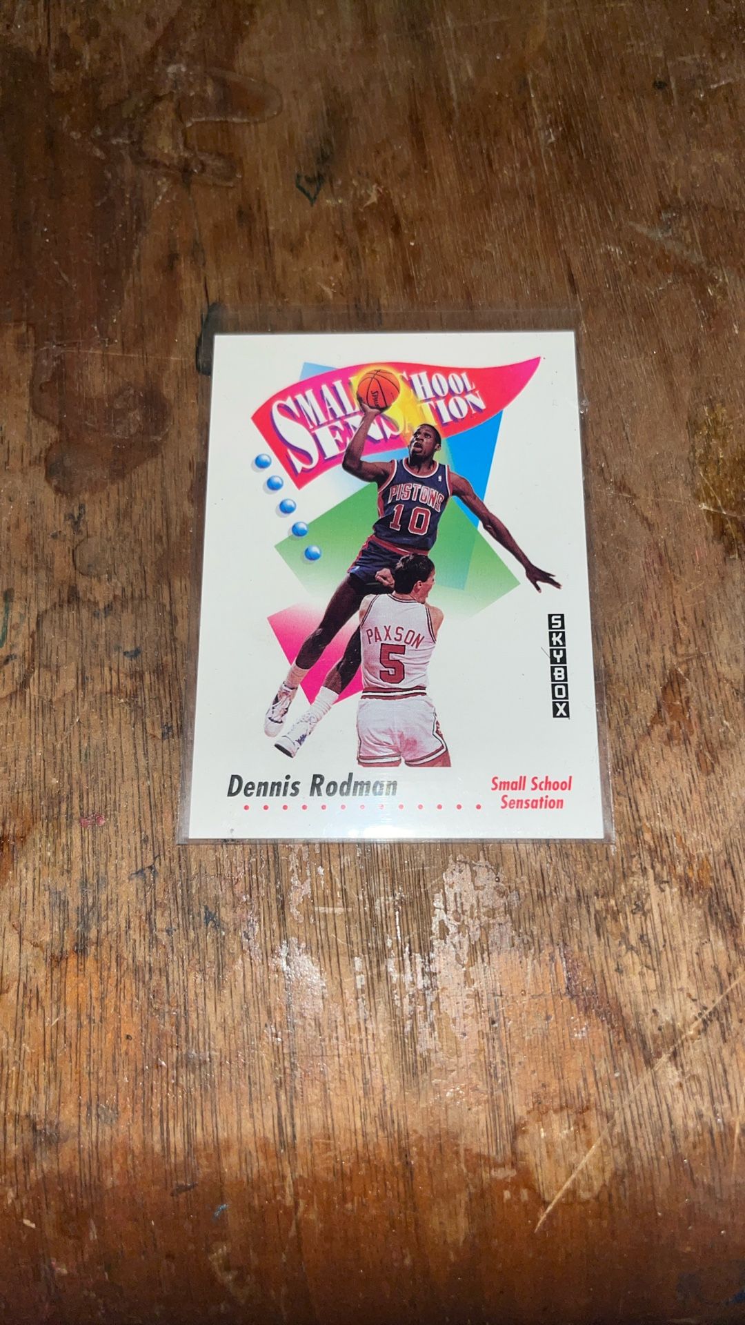 1992 Small School Sensations NBA Skybox Dennis Rodman Card