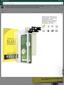 JETech Screen Protector for Google Pixel 7 with Camera Lens Protector, Easy Installation Tool, Tempered Glass Film, Fingerprint ID Compatible