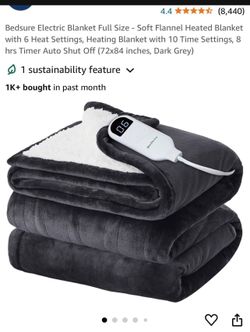 Electric Heated Blanket Full Size 