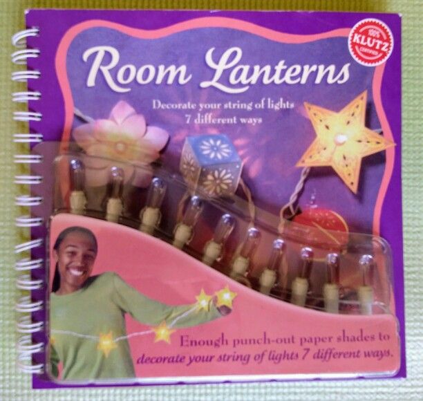 KLUTZ Room Lanterns Decorate Lights 7 Different Ways With Punch-Out Paper Shades