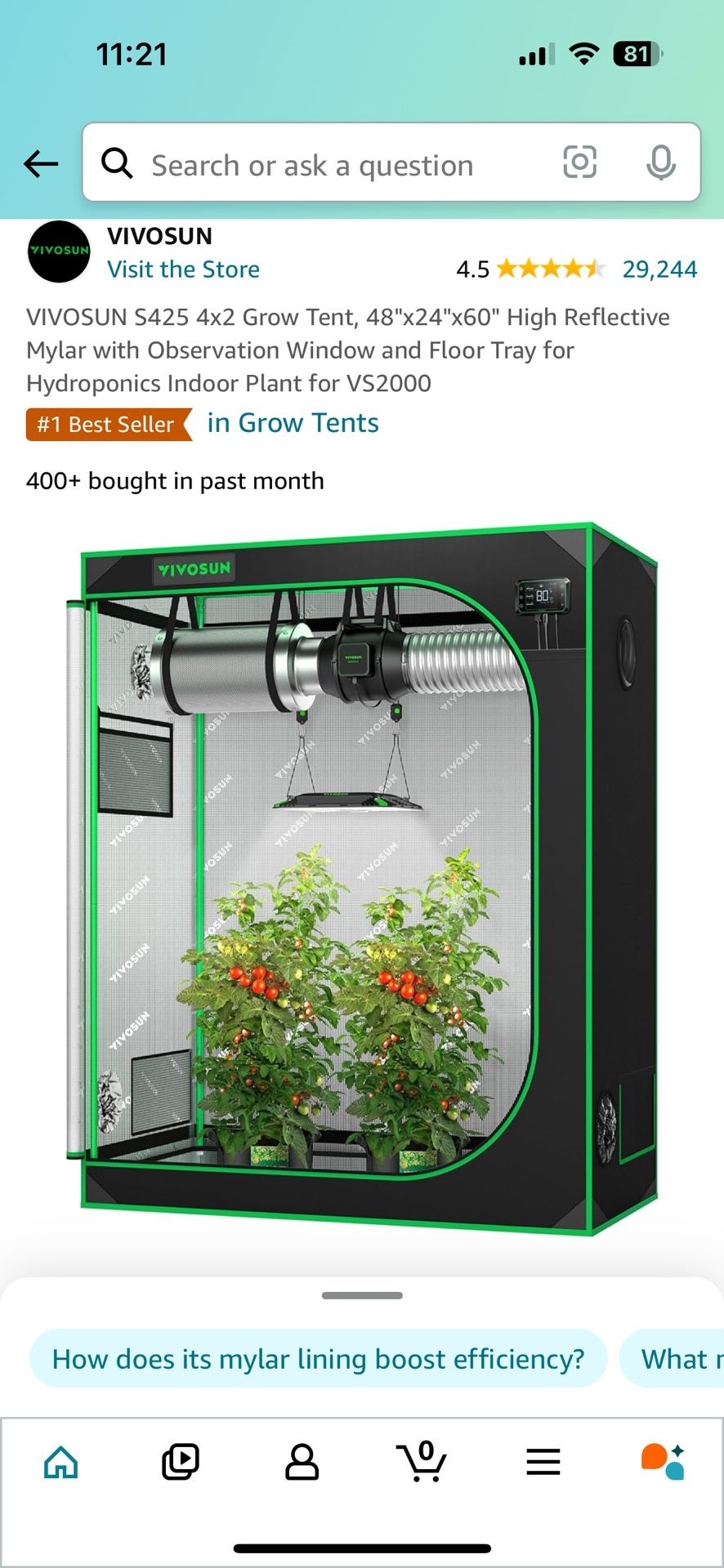 Grow Tent + Lights/filter