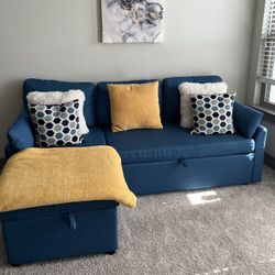 Blue Sofa Bed 