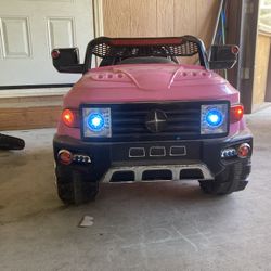 Pink Electric Car