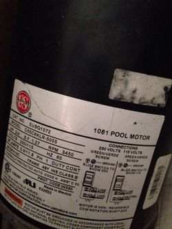 Pool motor for parts