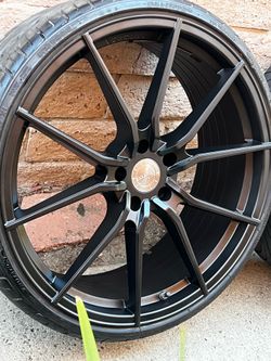 22” Matte Black Wheels & Tires – Clean Set 🔥