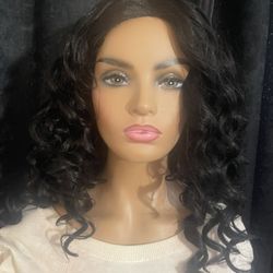 New Black Curly Wig