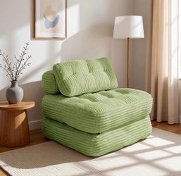 Folding Sofa Bed, Boneless Chair with Pillow Sleeper Sofa with Back Support, Sleeper Chair Portable Fold Out Chair Bed Comfy Foldable Mattress for Liv