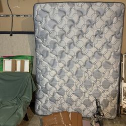 Queen Size Bed w Box Spring n Frame $80 Or Best Offer