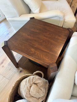 Square Wood Side Table