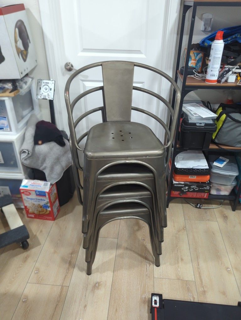 4 Metal Chairs