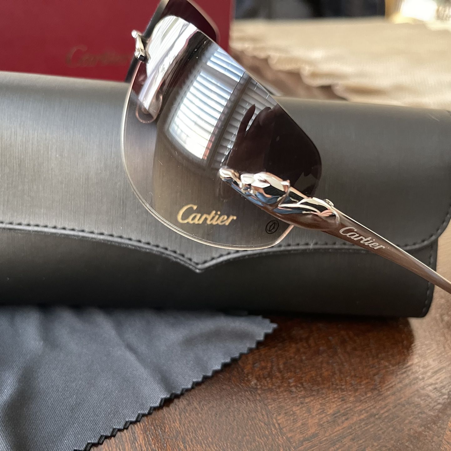 Cartier Panter Unisex Metal Panthere Sunglasses