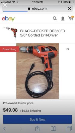 BLACK+DECKER 6.0 Amp 3/8 in. Electric Drill/Driver  