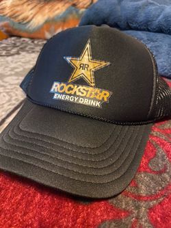 Ottolinger Men's Black Hat Rockstar Energy Drink logo one size