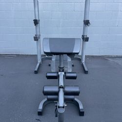 WEIDER Pro 390L Squat Rack Olympic Weight Bench…. Home Gym Fitness…. $125 Price is Firm!!!