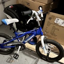 Schwinn Kids’ 16-Inch Bike – Blue/White