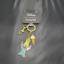 Loungefly Disney Lilo & Stitch Dessert Multi Charm Exclusive Keychain NWT