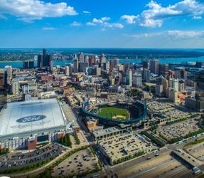 DOWNTOWN DETROIT-COMERICA-PARK-FORD FIELD PICTURE