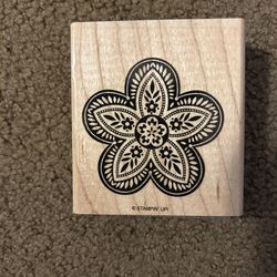 BOHO Chic Inspired Stylized Flower Rubber Stamp By STAMPIN ‘ UP