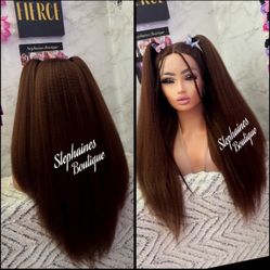 Human Hair Blended Lace Front Wig 