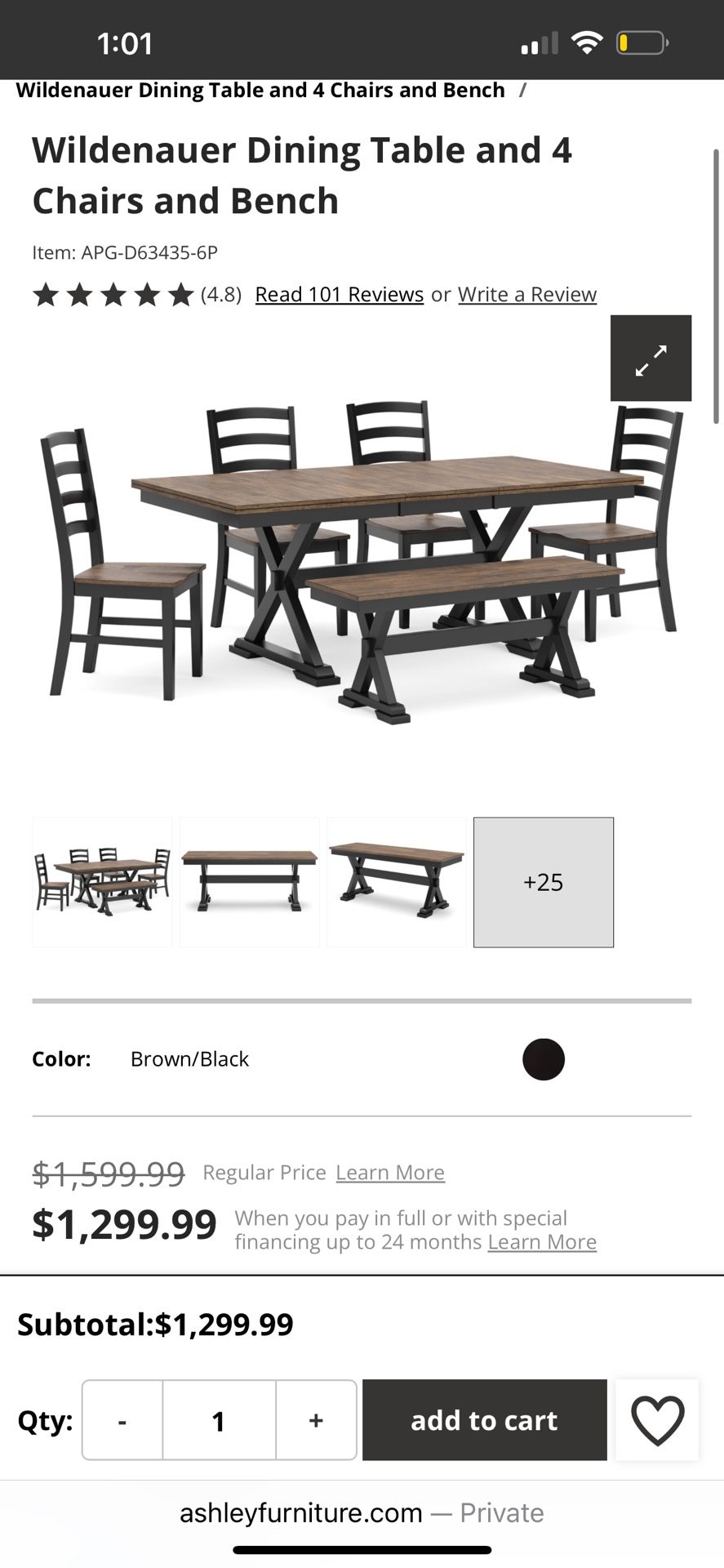 Brand New Dinning Table With 4 Chairs And Bench