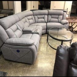 Power Sectional Tan Or Grey 