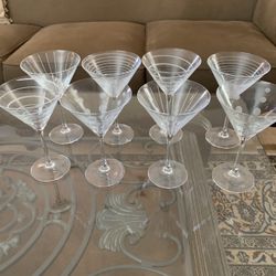 New  Martini Glasses Sets & Crystal Shaker 