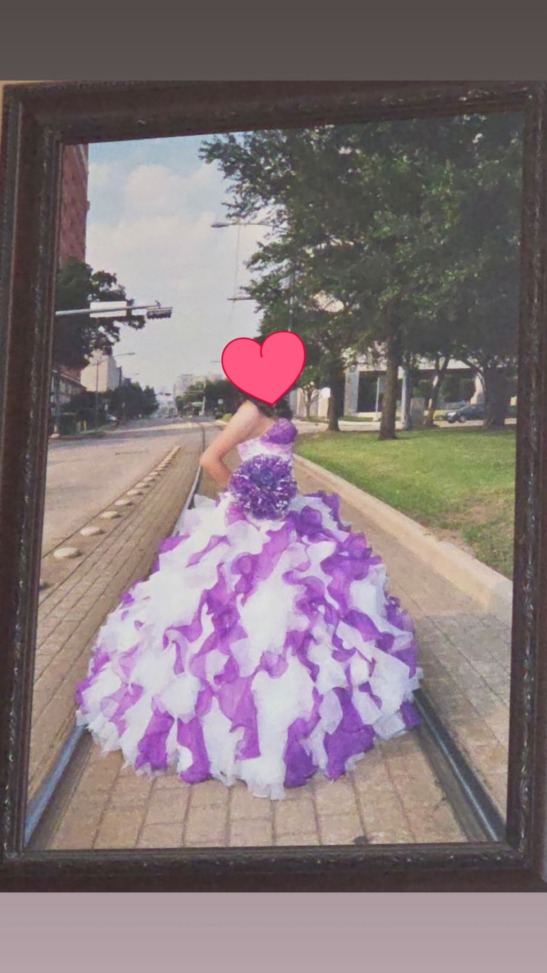 Purple And White Quince Dress