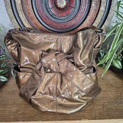 Kooba Devin Ribbon Hobo Patent Leather Bag 