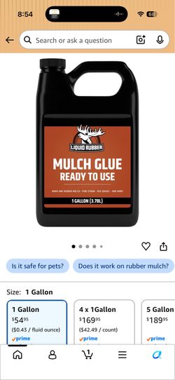 Liquid Rubber Mulch Glue – Brand New/Unopened