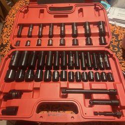 3/8” drive 49pc deep and shallow impact sockets , extentions , universal , reducer set new $70