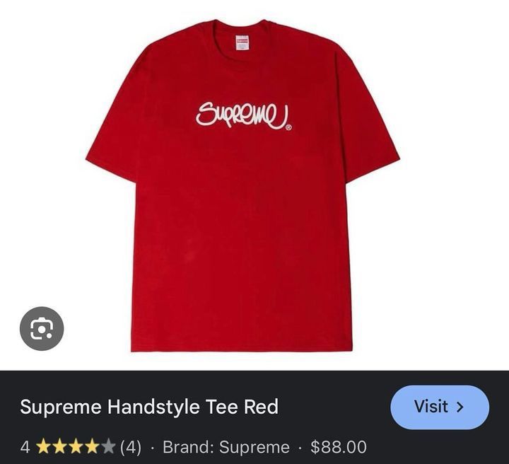 Supreme Hand Style Tee Red 