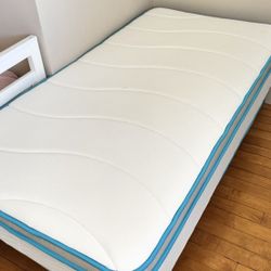 Gently Used Twin Mattress With Bed Frame 