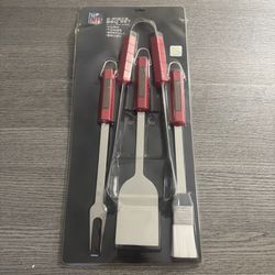 Tampa Bay Buccaneers NFL 4 Pcs BBQ Set Stainless Steel Tailgating Set New