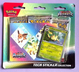 Pokemon Cards: Prismatic Evolutions Leafeon Tech Sticker Collection