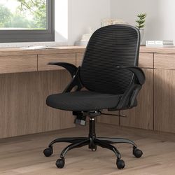 Black Mesh Office Chair  Adjustable (300 lbs Capacity)
